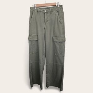 American Eagle Olive Green Wide Leg Cargo Pants Women's Size 6